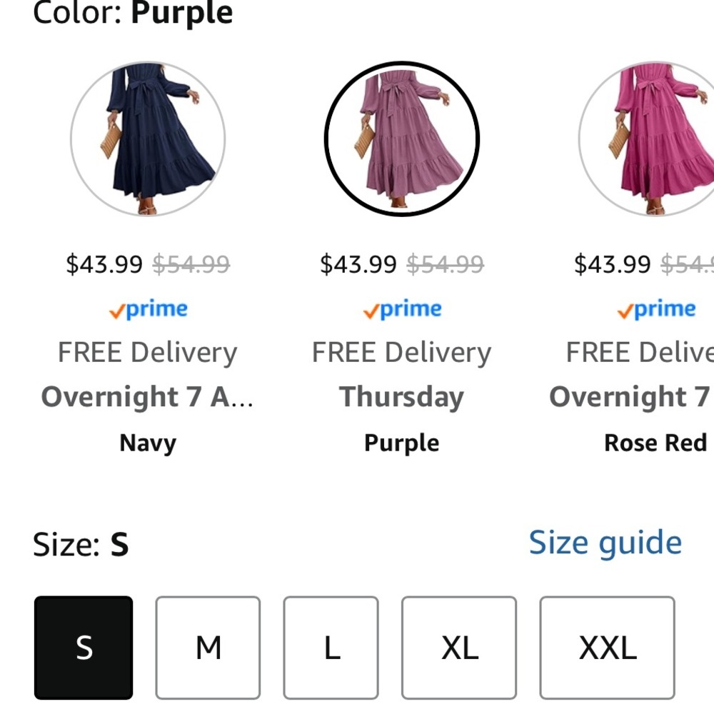 Fashion Elegant Mauve Tiered Ruffle  Maxi Dress size Small - Picture 4 of 15